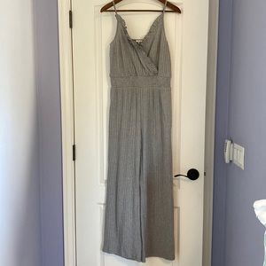 Ribbed Grey Comfy Jumpsuit
